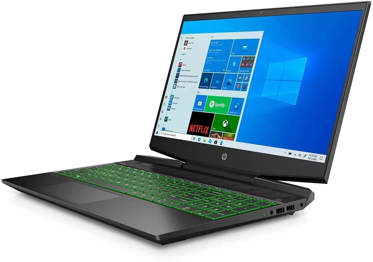 HP Pavilion 15 Gaming Laptop 15.6" FHD IPS Anti-glare Display 10th Gen Intel Quad-Core i5-10300H 32GB DDR4 2TB SSD GeForce GTX 1650 4GB Backlit Keyboard B&O Audio HDMI USB-C WiFi Webcam Win10 Black