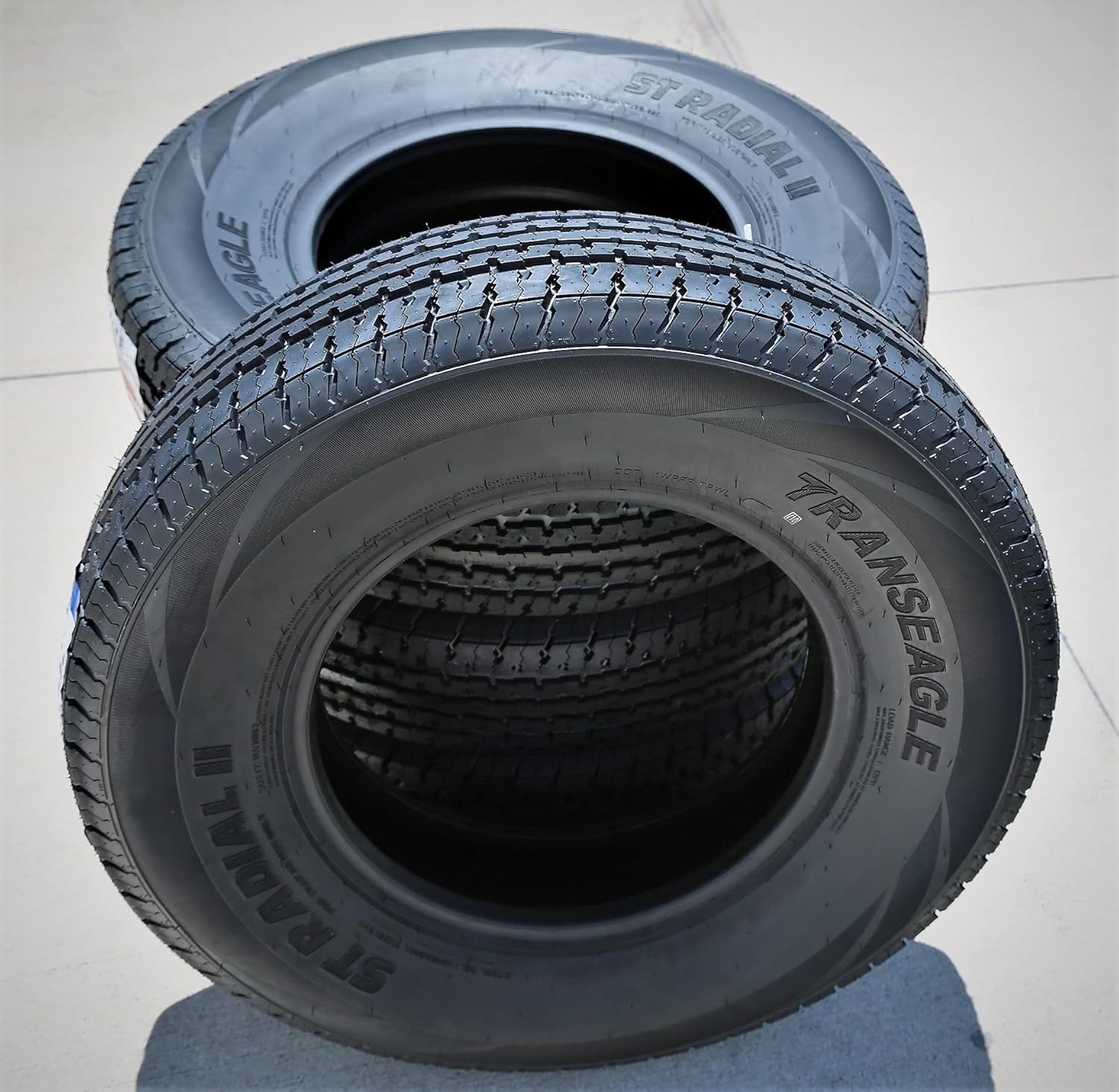 Transeagle ST Radial II Premium Trailer Radial Tire-ST225/75R15 225/75/15 225/75-15 117/112L Load Range E LRE 10-Ply BSW Black Side Wall