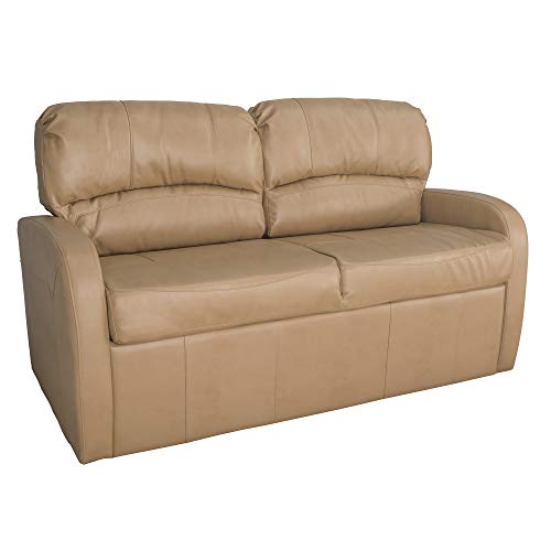 RecPro Charles Collection | 70" RV Jack Knife Sofa w/Arms | RV Sleeper Sofa | RV Couch | RV Living Room (Slideout) Furniture | RV Furniture | Camper Furniture | Putty