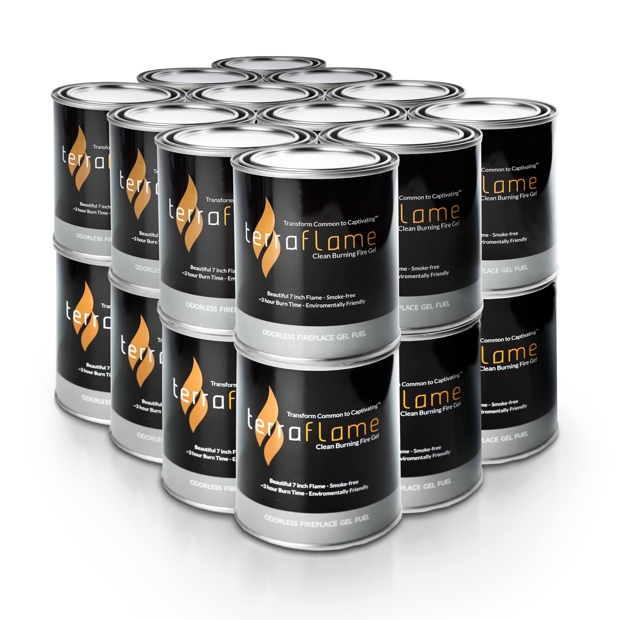 TerraFlame Pure Gel Fuel by SunJel - 12 Pack