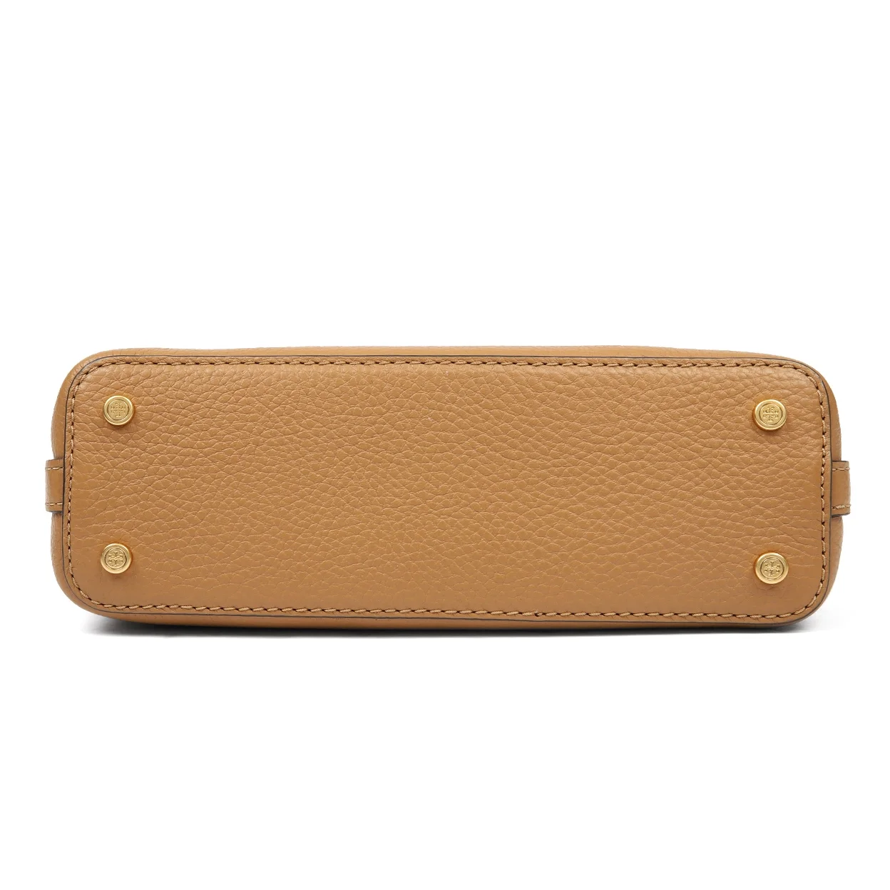 Tory Burch Women's Britten Pebbled Leather Micro Satchel Crossbody Bag (Tiramisu)