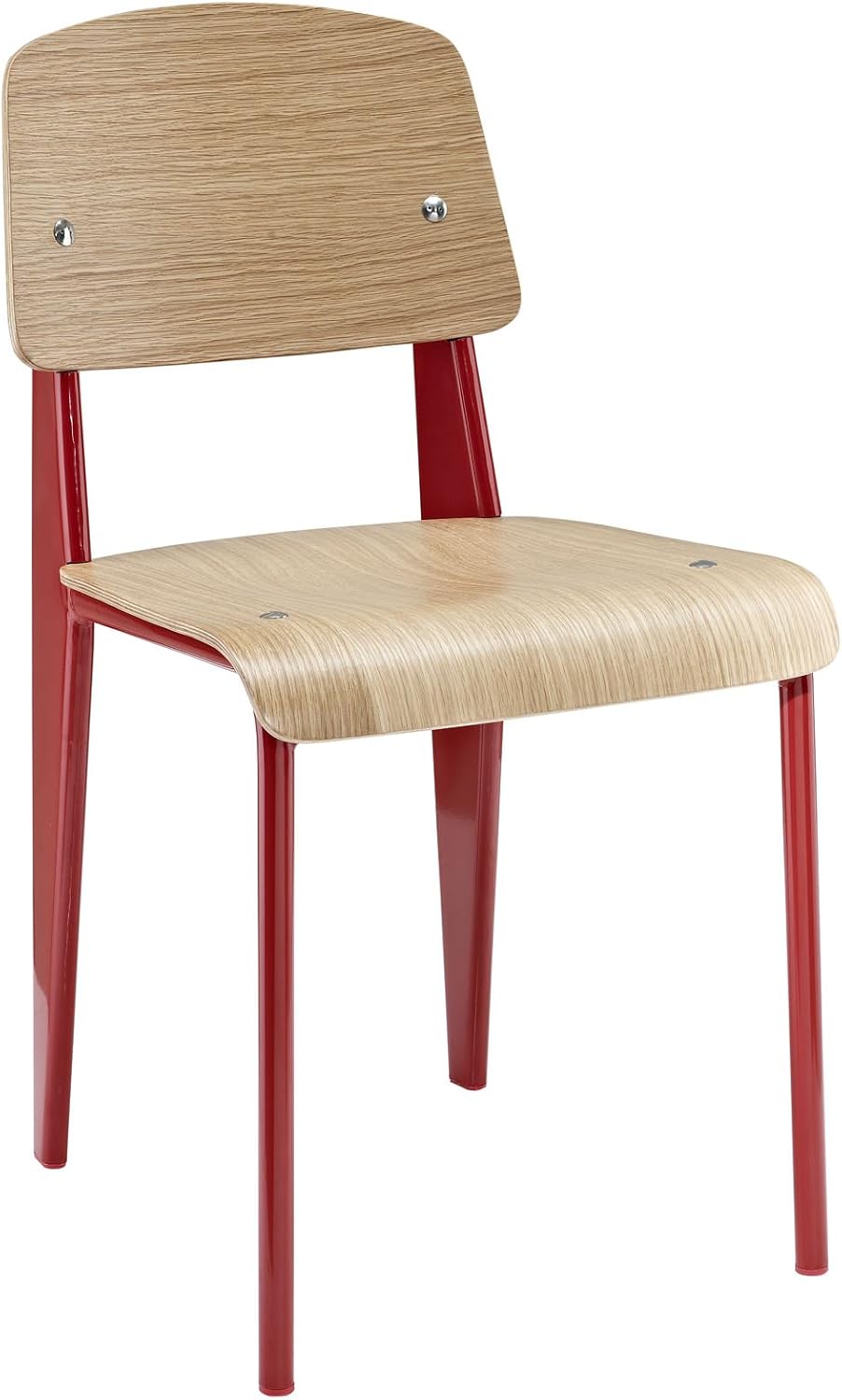 Modway Cabin Modern Wood and Metal Kitchen and Dining Room Chair in Walnut Black