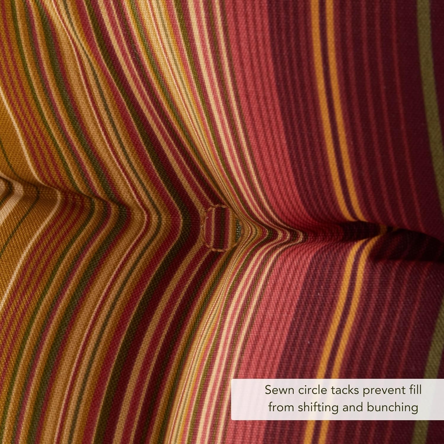 Greendale Home Fashions Outdoor 44 x 22-inch High Back Chair Cushion, Set of 2, Cinnamon Stripe 2 Count