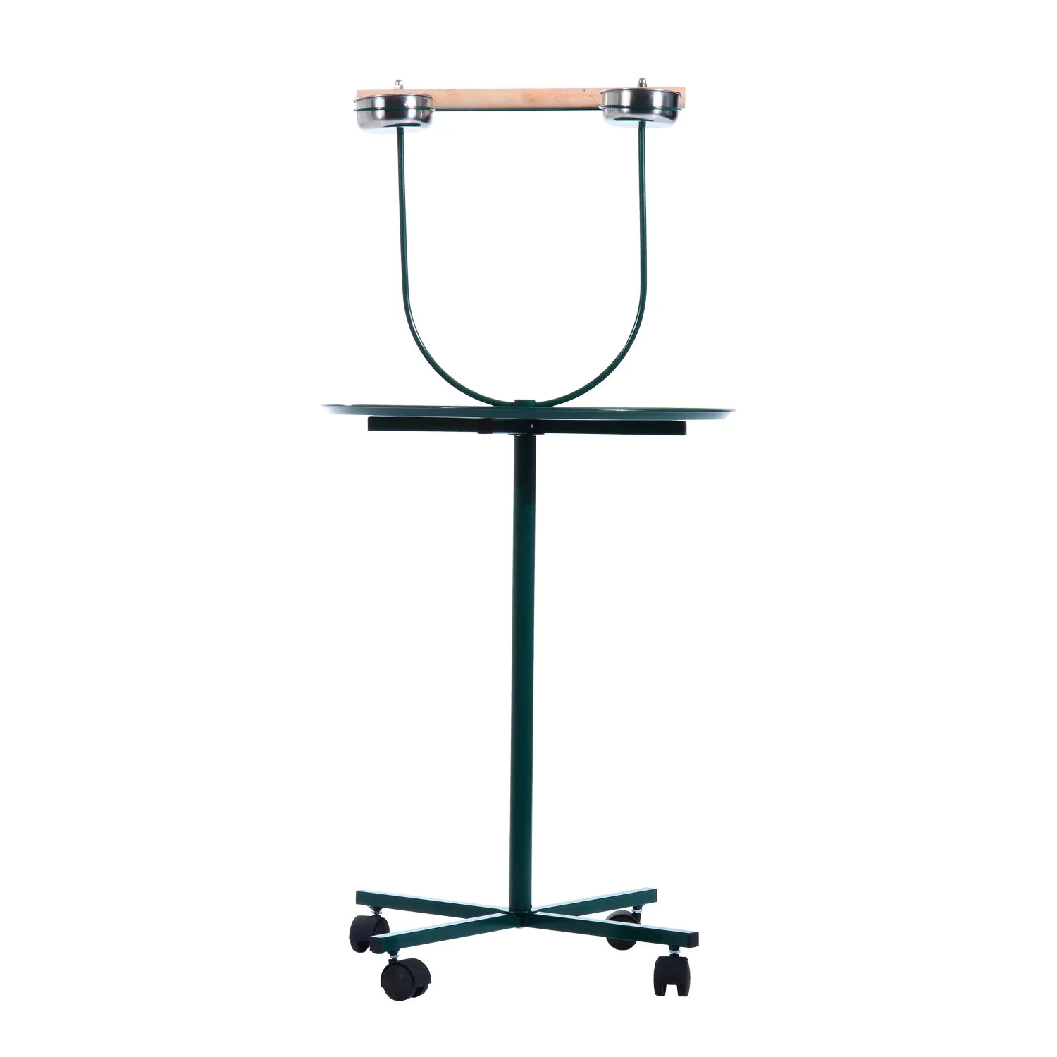 PawHut 49" Rolling T-Stand Bird Training Activity Playground With Perch
