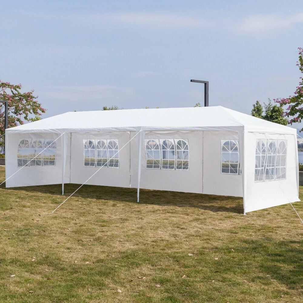 10'x30' Party Tent Wedding Patio Gazebo Outdoor Carport Canopy Shade with Side 5 Removable Walls