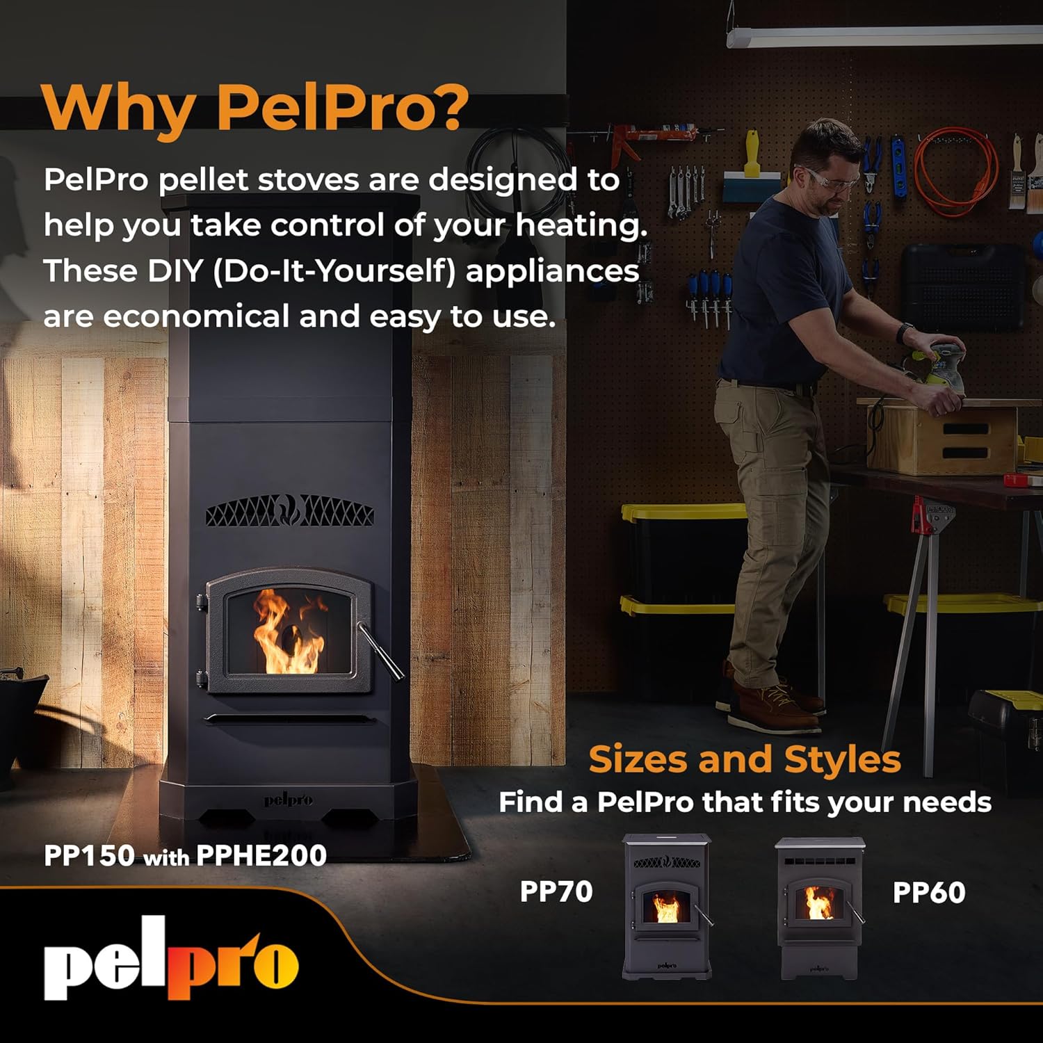 PPHE200 Pellet Stove Hopper Extension - Adds 200 Pound Extra Hopper Capacity - ONLY Compatible with PP150 and PP130 Stoves