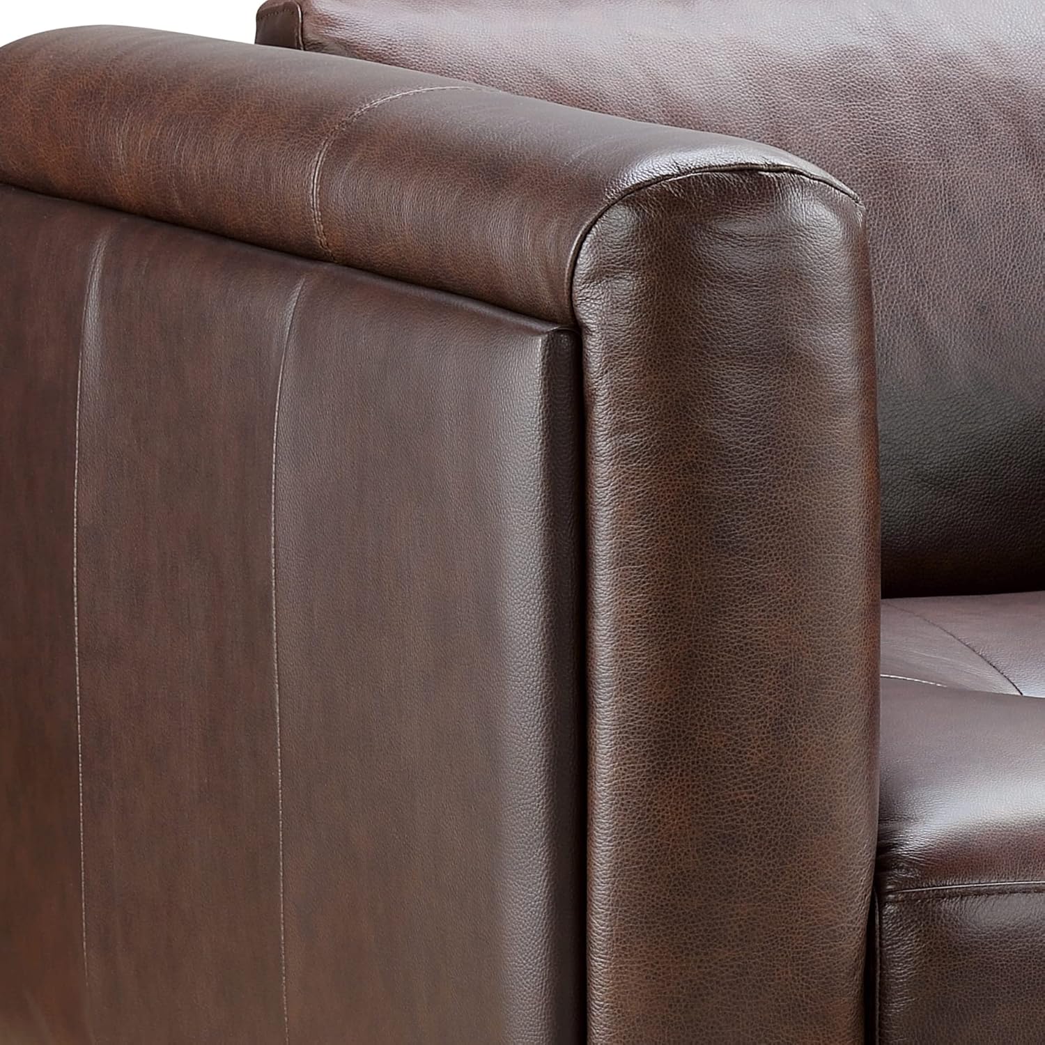 Abbyson Living Luca Leather Sofa, Brown