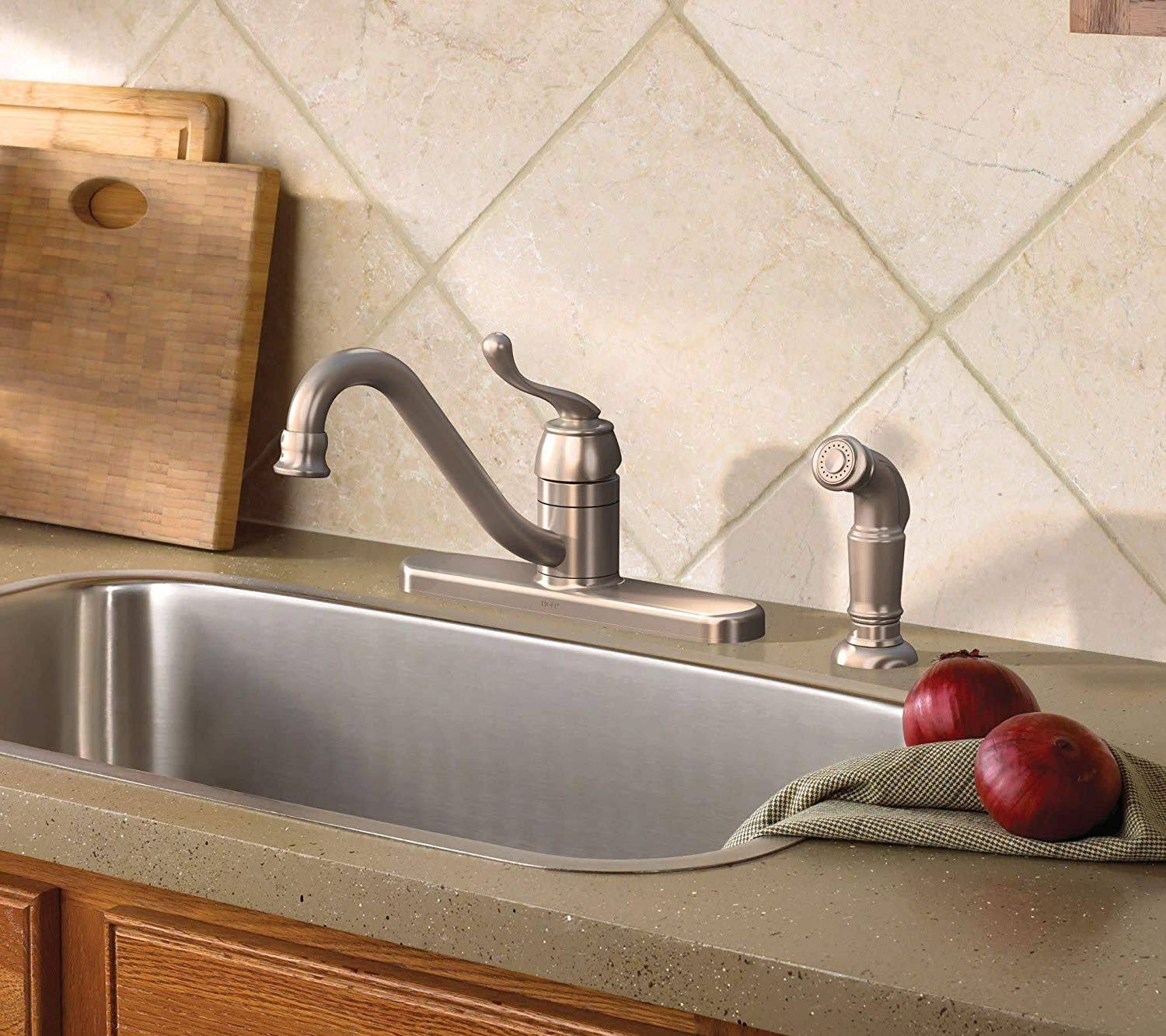 Moen Ca87520srs Muirfield Single Handle Kitchen Faucet Chrome