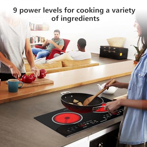 Electric Cooktop, Glass Cooktop, 2 Burners