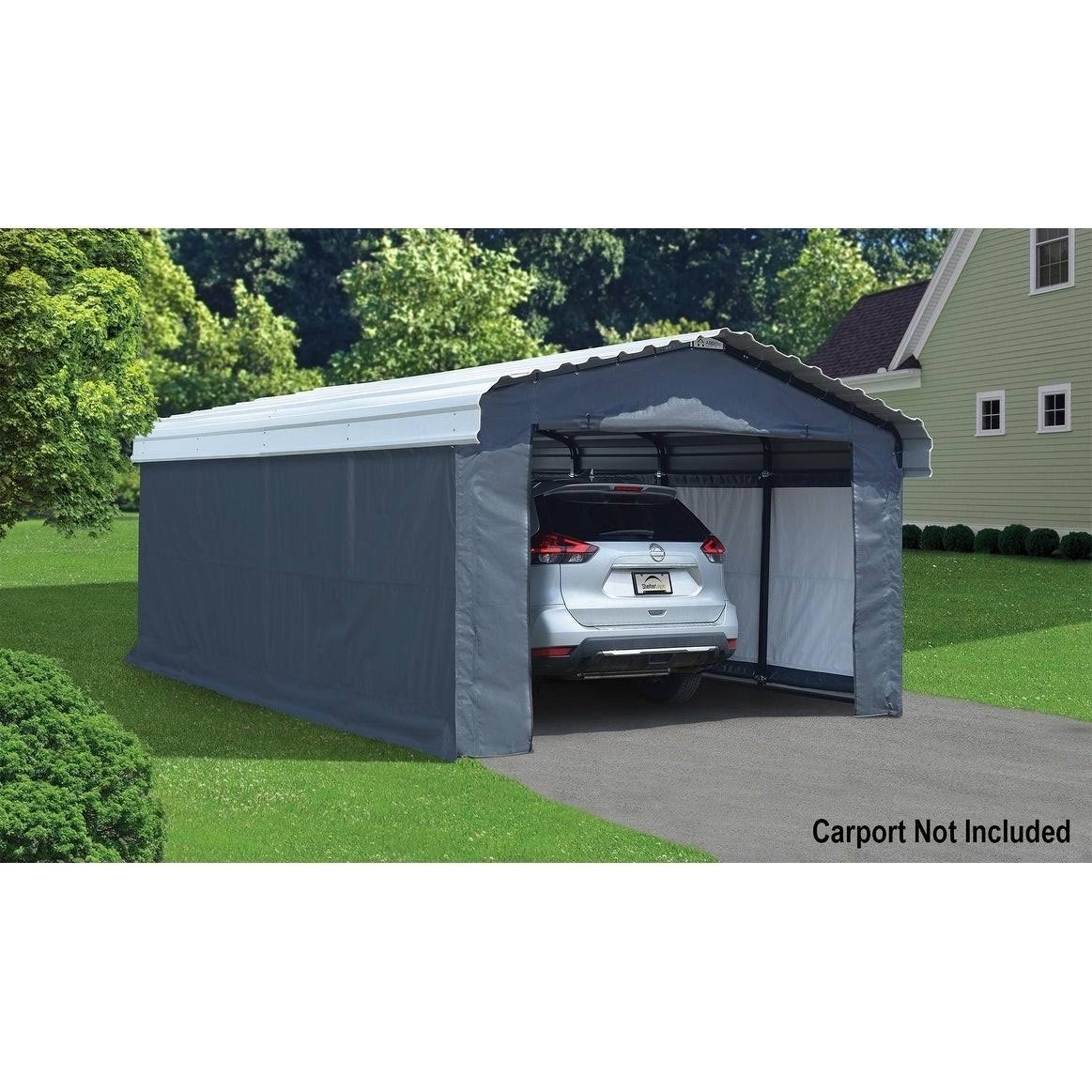 Arrow - Enclosure Kit for 10 x 15 ft. Carport Grey