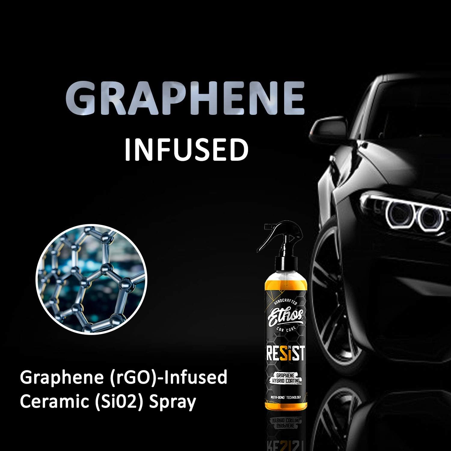 Ethos Resist - UV Ceramic Coating for Cars - Reduces Water Spotting - Enhances Coatings - Graphene Ceramic Coating Protection for Car, Boat, RV, Truck