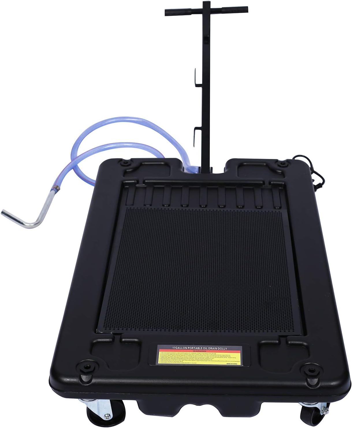 HomVent Portable Oil Drain Pan with Electric Pump, 17 Gallon Low Profile Oil Drain Pan Truck Oil Change Pan for Cars, Trucks, SUVs, etc.