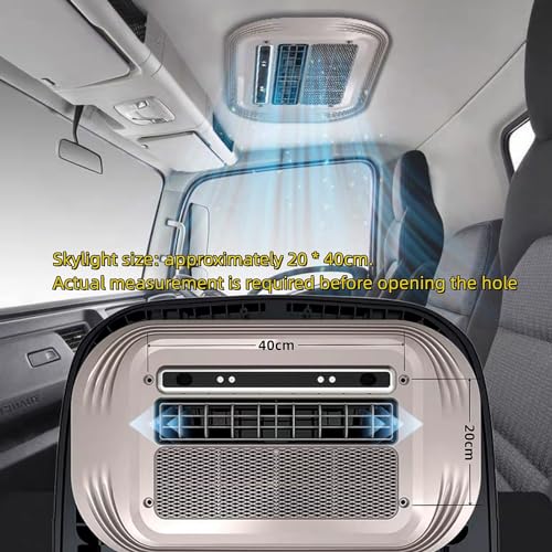 12V RV Air Conditioner, ultra-thin and low-noise 12V DC power supply roof air conditioner suitable for trucks, vans, construction vehicles, excavators, bus, trailers, rv ac units