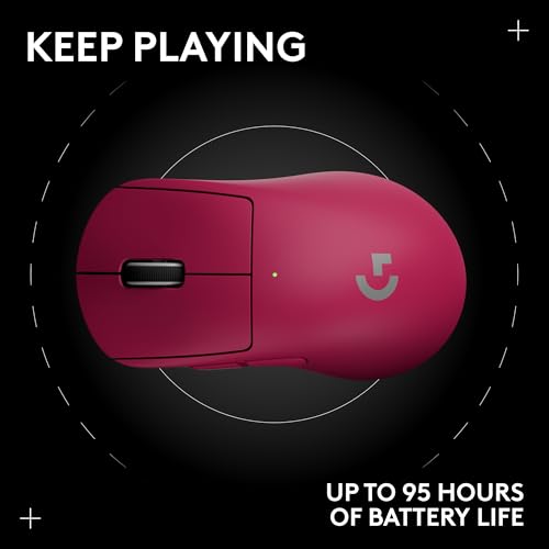 Logitech G PRO X Superlight 2 DEX Wireless Gaming Mouse, 60g pro-Grade Right-Handed Mouse with 5 programmable Buttons, USB-C Charging, 44k DPI Sensor, up to 8 kHz Polling for PC/Mac - White