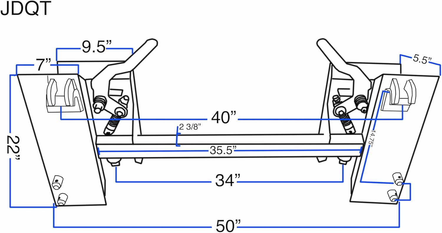 Titan Attachments Quick Tach Adapter to Convert to Skid Steer for John Deere