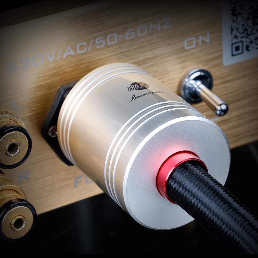 JIB Boaacoustic 4N OFC HiFi Power Cord, Male to Female Power Cable,US Plug for Subwoofer, Amplifier, DV/AV - 3ft/1M