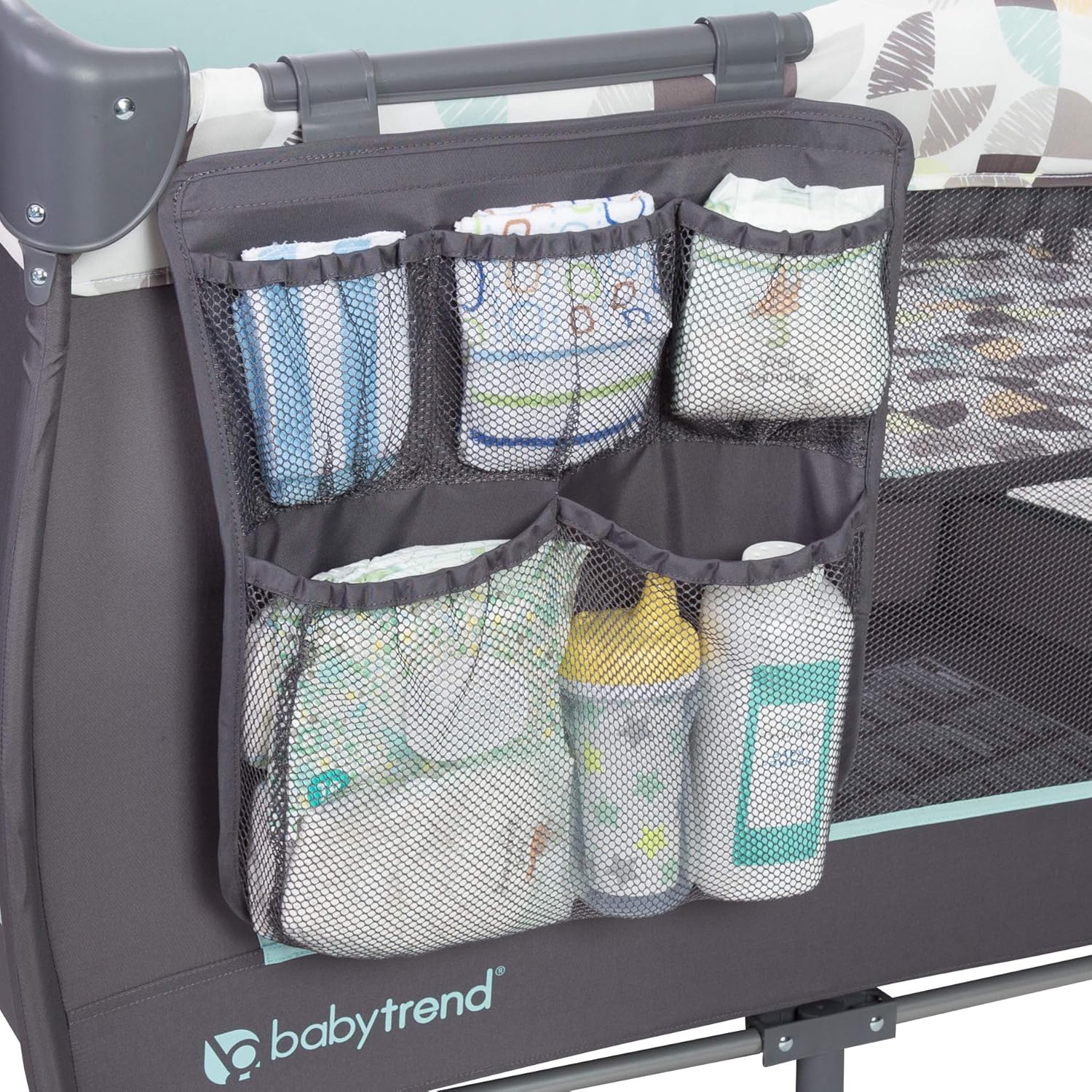 Baby Trend EZ-Lift™ 35 Plus Infant Car Seat, Dash Black & Trend-E Nursery Center Playard, Doodle Dots