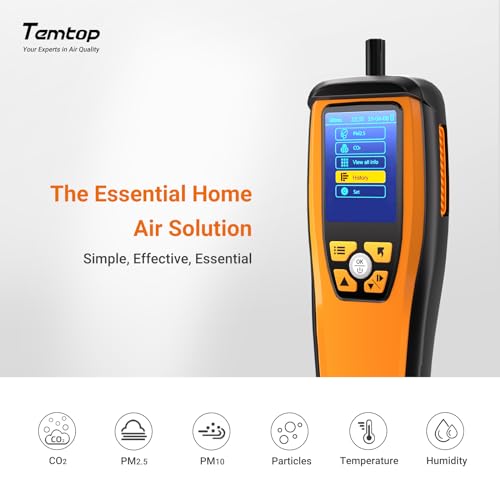 Temtop Air Quality Monitor CO2 Detector Professional Carbon Dioxide PM2.5 PM10 Temperature and Humidity Tester