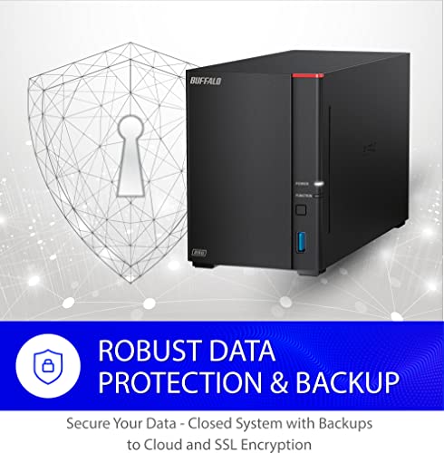 BUFFALO LinkStation 210 4TB 1-Bay NAS Network Attached Storage with HDD Hard Drives Included NAS Storage That Works as Home Cloud or Network Storage Device for Home