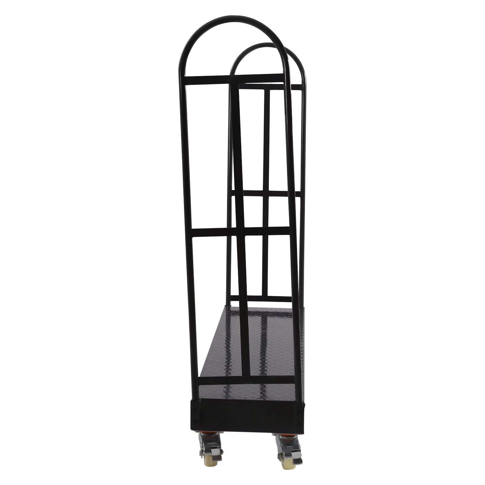 Miumaeov Steel U-Boat Cart 65"x16" Platform Hand Truck with Wheels 2000lb Capacity Equipment Cart for Warehouses Storage Rooms Transportation Facilities
