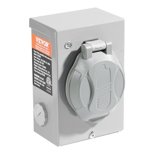 VEVOR 200A Generator Transfer Switch, 48000W Manual Transfer Switch, Heavy Duty Double-Throw Power 120/240V, Meeting NEMA 3R Standards, for Outdoor, Indoor, and Portable Generator ETL Certification