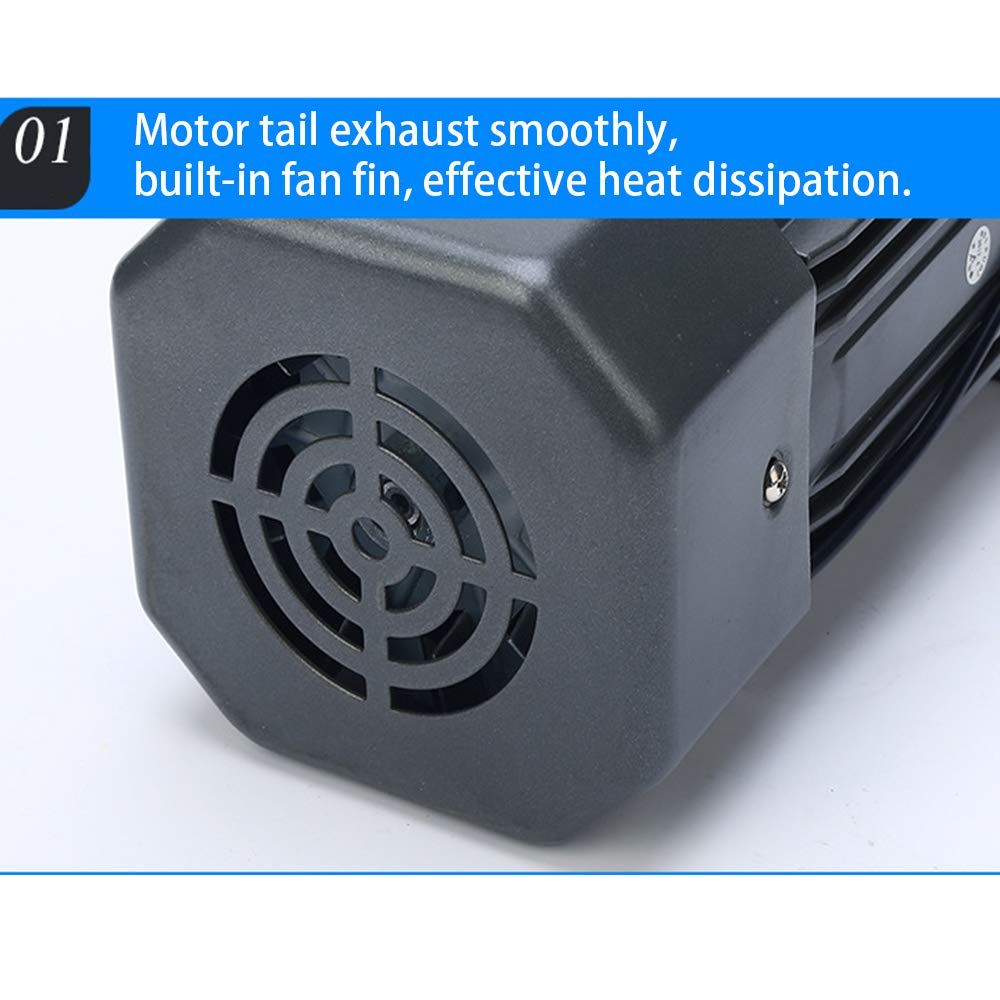 AC High Torque Motor,250W Electric Single-Phase Motor Reversible Motor with Variable Speed Adjustable Controller Governor Geared Motor 110V