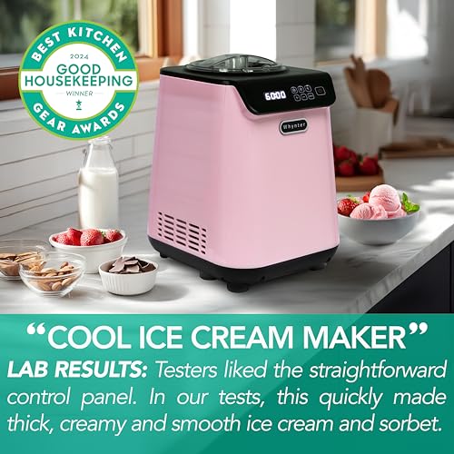 Whynter Ice Cream Maker Machine Automatic 2.1 Qt. Upright with Built-In Compressor, LCD Digital Display & Timer, No Pre-Freezing, ICM-201SB, Stainless Steel
