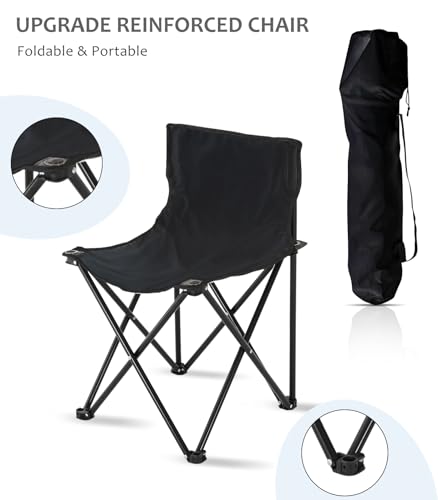 Portable Steam Sauna Tent with 4L 1500W Steamer, Foldable Chair, Home Sauna Spa Tent for Detox Relaxation, One Person Full Body Pop Up Personal Sauna Box Steam Room, Black