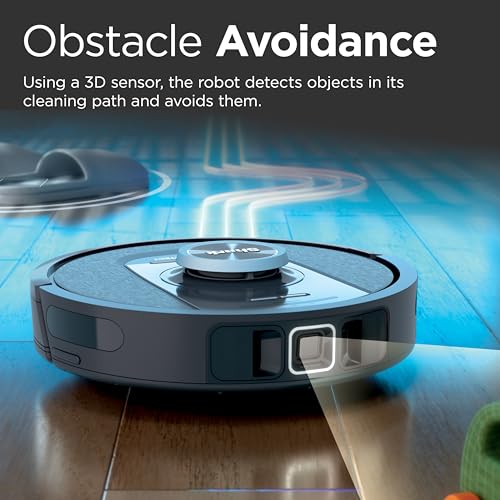 Shark RV2820AE Detect Pro Self-Empty Robot Vacuum with Bagless, 60-day Capacity HEPA Base, 3 Detect & React Technologies, Auto Deep-Clean on Carpets and Hardfloors, NeverStuck Tech, Wi-Fi Black/Bronze