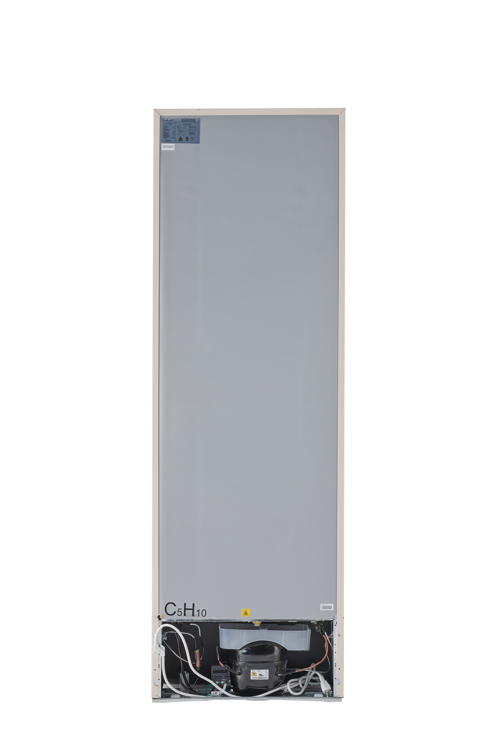 iio 24" 11 Cu Ft Bottom Freezer Retro Refrigerator, Fridge for Bedroom, Multiflow 360°, Small Mini Ice Cube Tray, 1 Fruit container, LED, Dorm RV Office Beverage Quiet Compressor, Cream (Right Hinge)