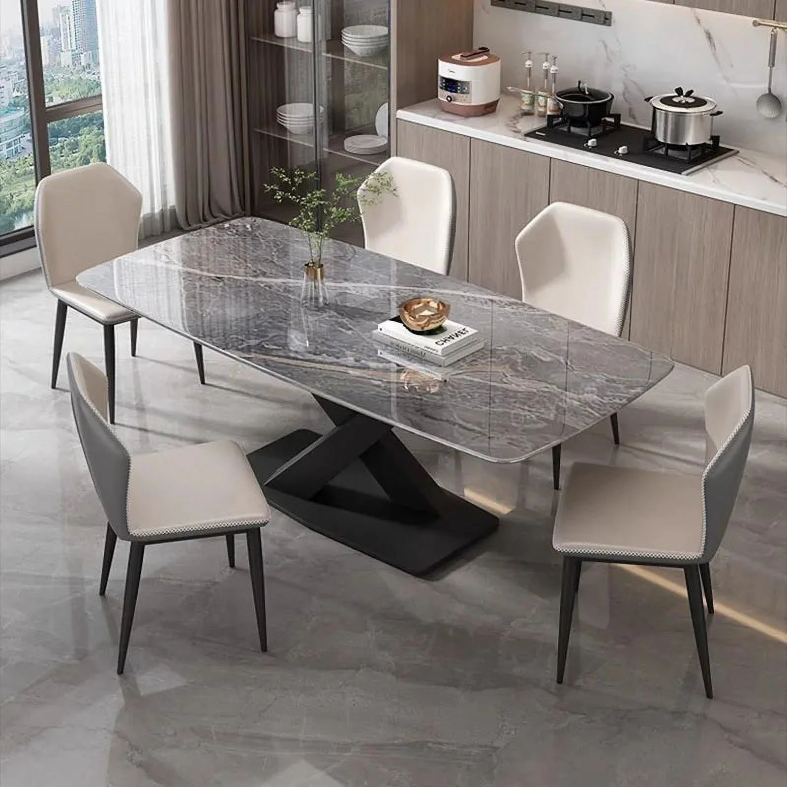 Luxury Art Dining Table Rectangle Nordic Modern Minimalist Design Dining Table Living Room Mesa De Comedor Home Furniture