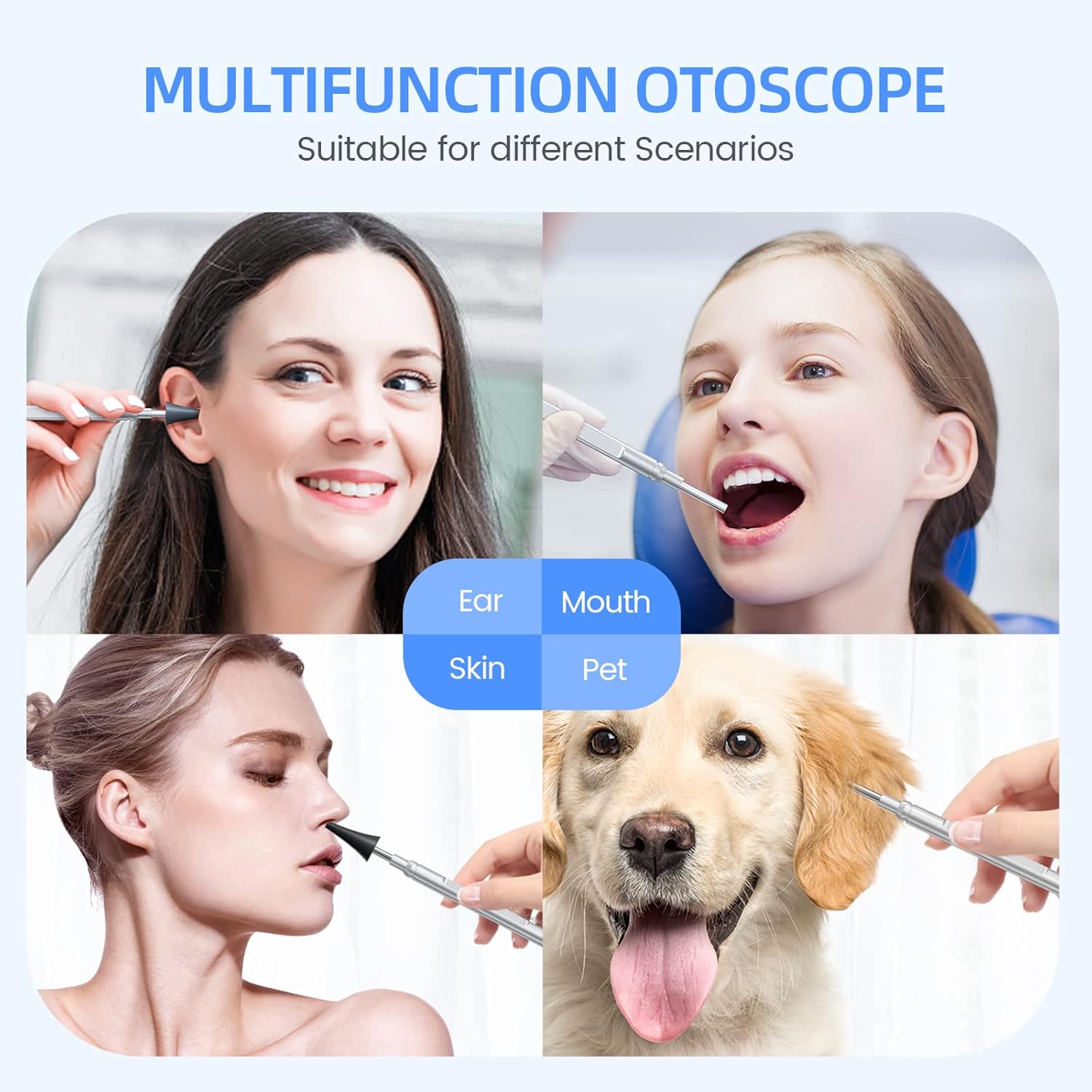 Otoscope Ear Cleaning Camera, 1080P HD Pro Ear Camera and Wax Remover, Ultra Thin Ear Cleaner with IPS Screen, Adjustable Ear Light Otoscope, Include 32G FT Card, No Phone Needed