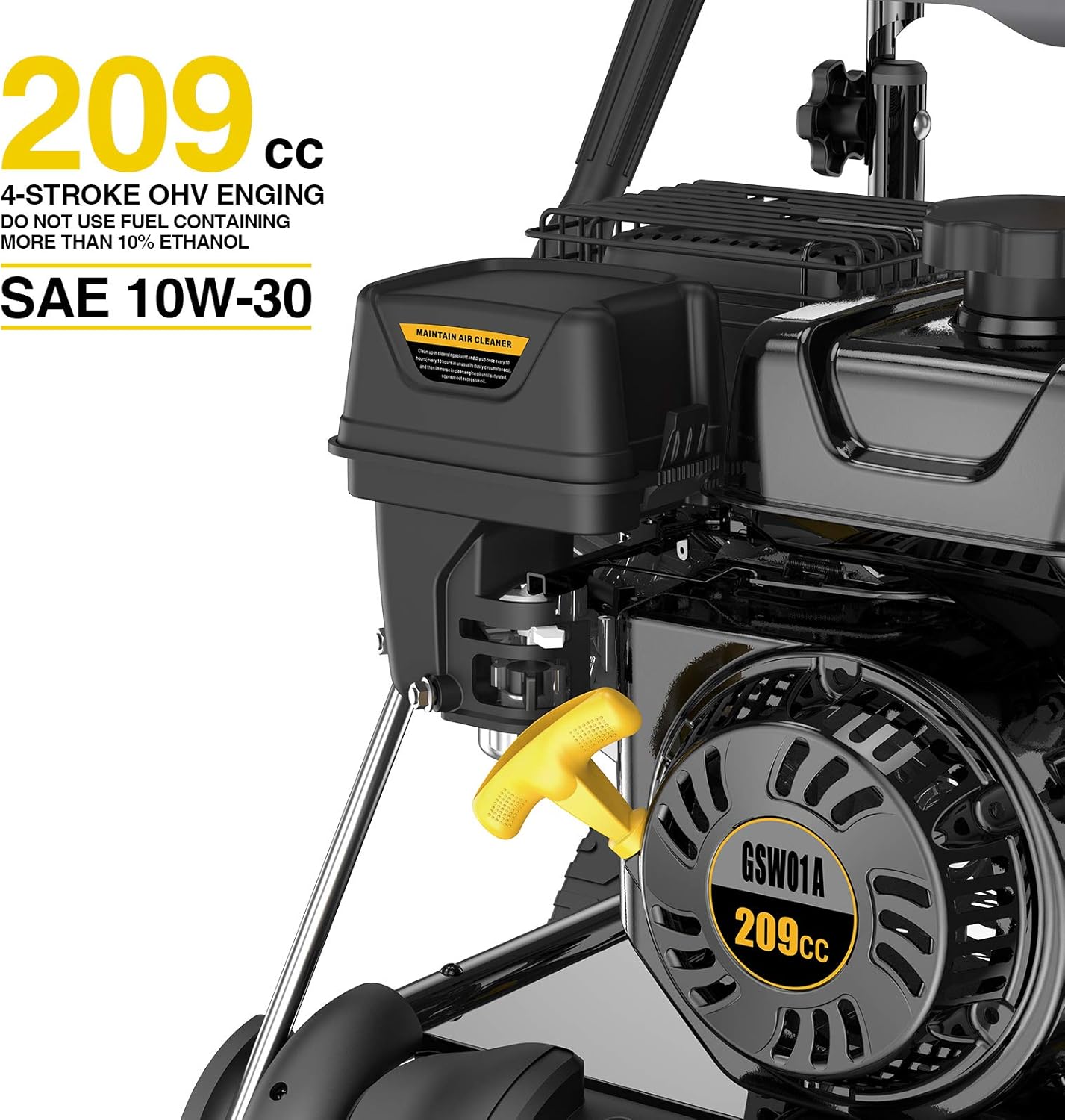 3200PSI Gas Pressure Washer, 2.4GPM 209CC Power Washer, 25FT Hose&Soap Container, 5 Adjustable Nozzles, Cleaning for Driveway/Concrete/Vinyl Fencing, CARB&EPA CERT…