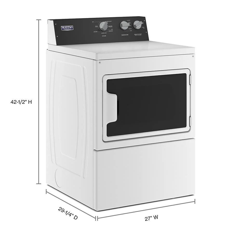Maytag Top Load Commercial Residential Dryer White MGDP586KW