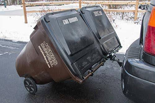 Dual-Can Garbage Can Hauling Hooks, Ball Mounted by Gemplers