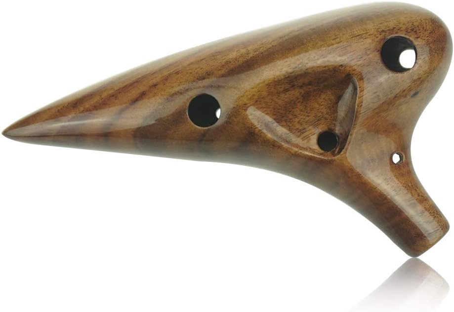 12 Hole Wooden Ocarina Alto C Acacia Wood Wd12002 Music Instrument Gift Idea