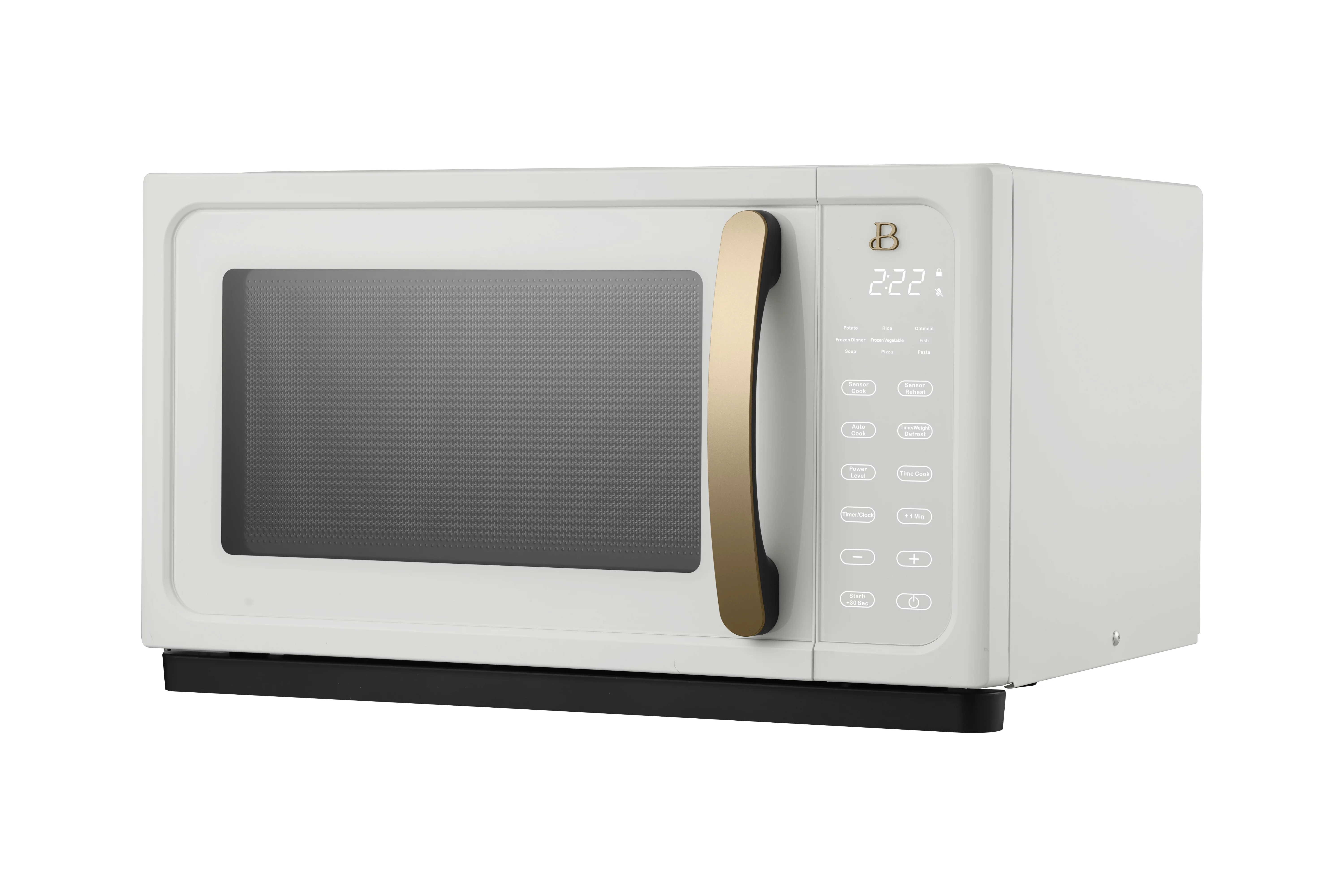 Beautiful 1.1 Cu ft 1000 Watt, Sensor Microwave Oven, White Icing by Drew Barrymore, New