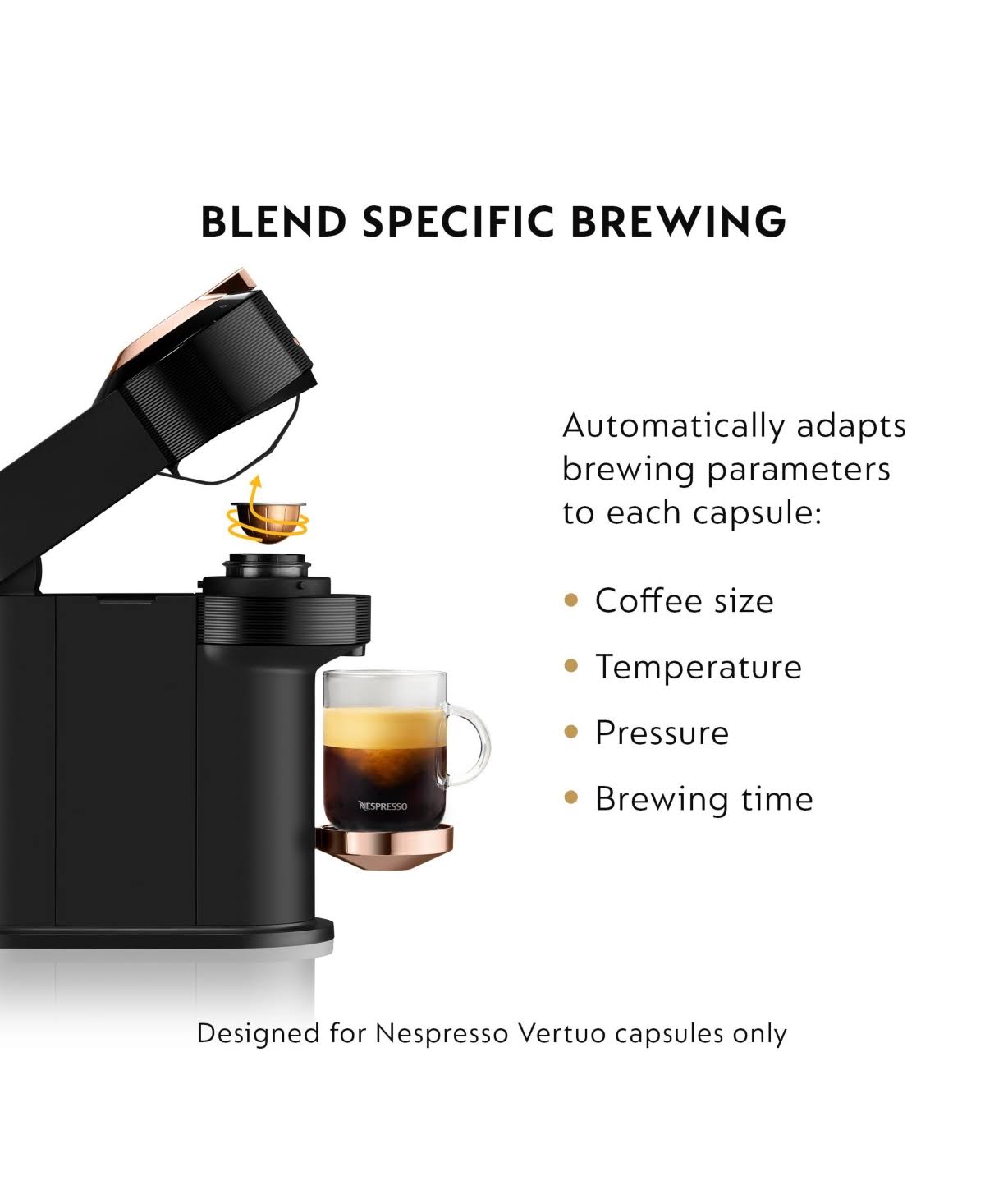 Nespresso by De&Longhi Vertuo Next Premium Espresso Maker with Aeroccino in Black