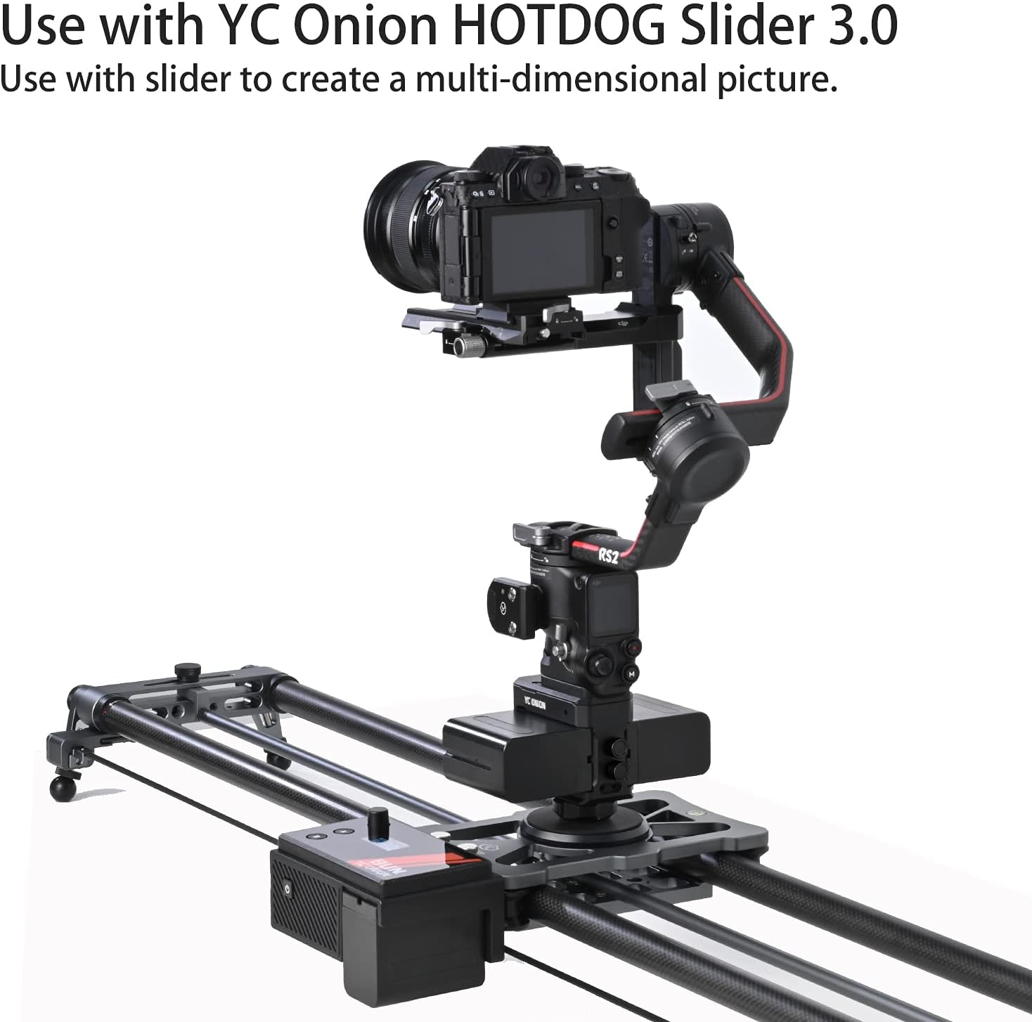 YC Onion Motorized Camera Slider 120cm/47''Camera Rail with APP Control Carbon Fiber,3-4 or 5 Axis Video Slider Dolly Track Motion Rail Compatible with Ronin S and RS2 Stabilizer and Zhiyun Stabilizer