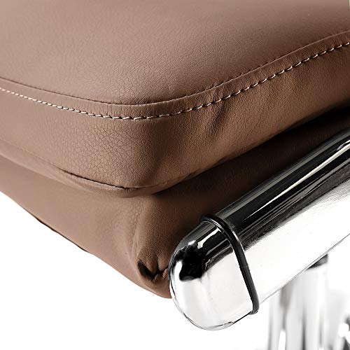 Bush Business Furniture Studio C High Back Leather Executive Office Chair in Saddle Tan