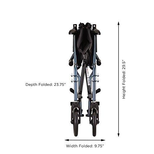 Nova Medical Lightweight Transport Wheelchair, Black 379BK