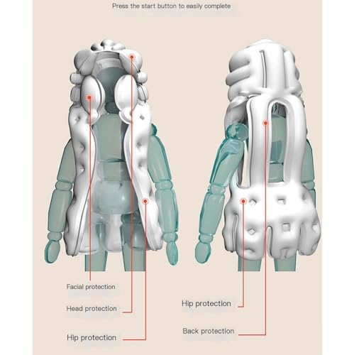 YXYMOTEFLY Anti-fall Airbag Vest For The Elderly Unisex-Adult Adventure Motorcycle Airbag Jacket With Head/neck/tail Airbags