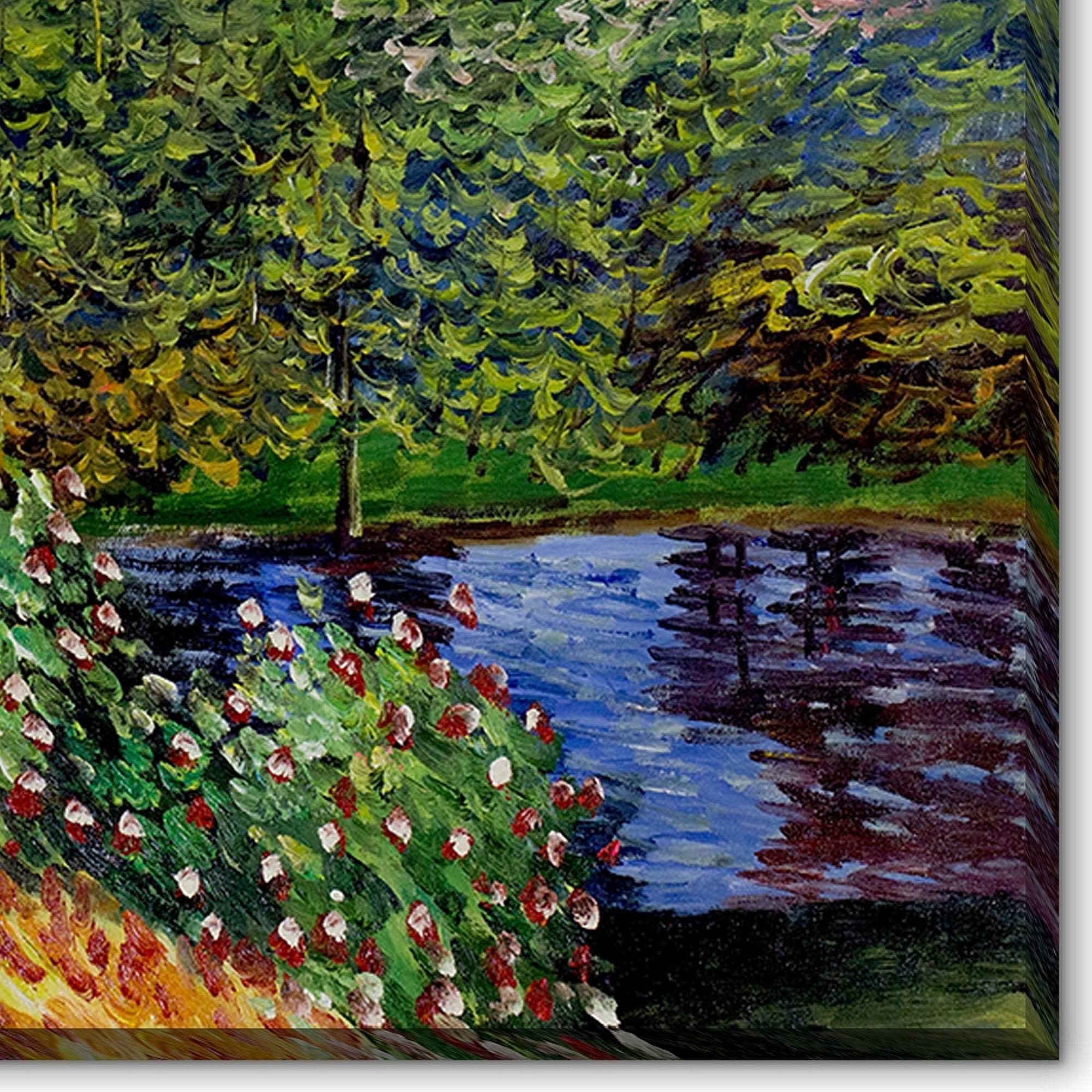 La Pastiche Claude Monet &Corner of The Garden at Montgeron& Canvas Art