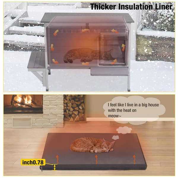 aivituvin Insulated Outdoor Cat House Warm Liner Inside AIR91-IN - Pet Supplies online store