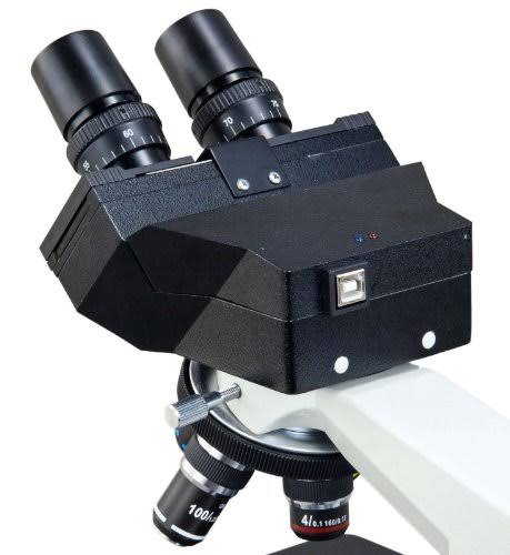 OMAX 40X-2000X Digital Darkfield Binocular Compound Microscope with Built-in 3.0MP USB Camera and Dry Darkfield Condenser