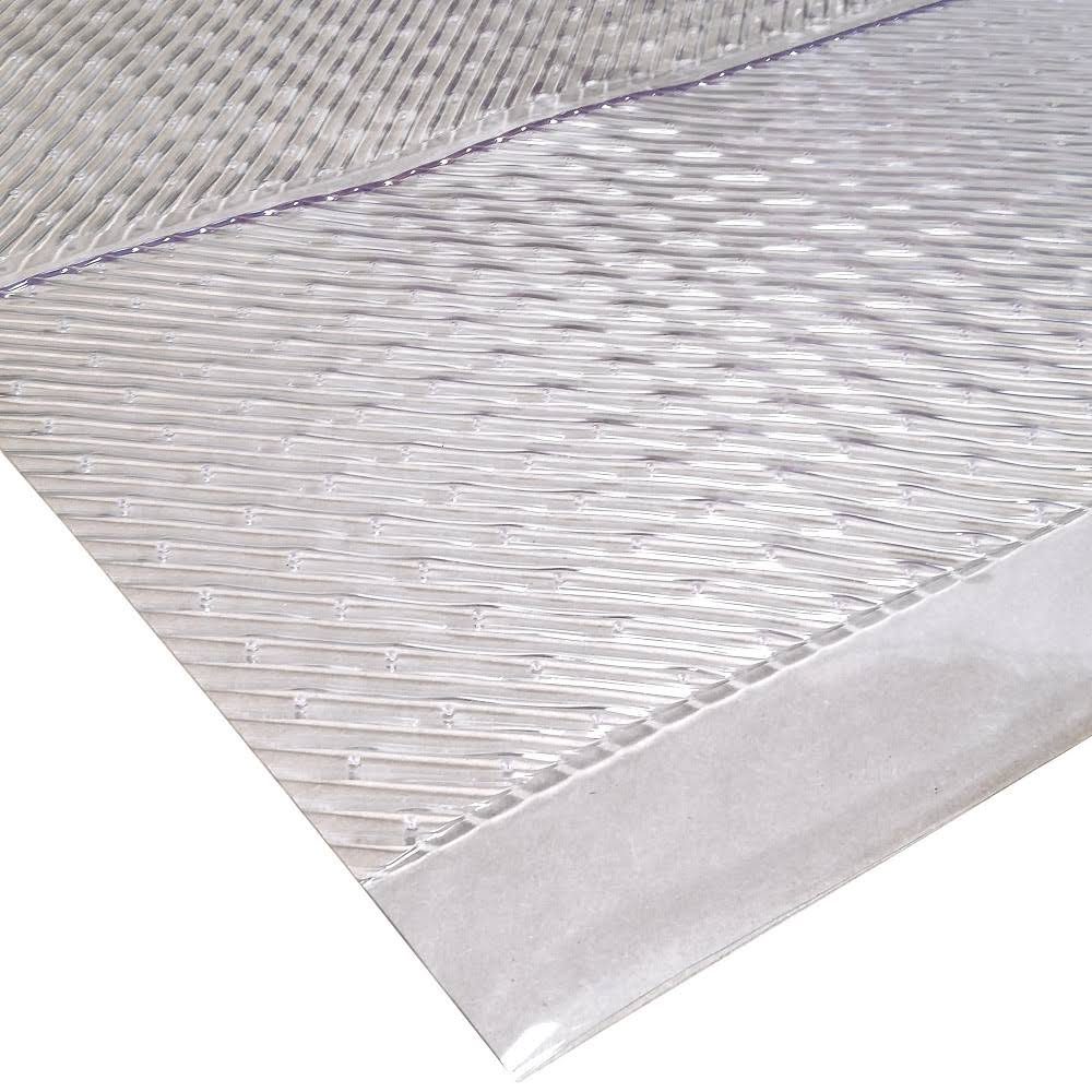 Cactus Mat 3545F-4 Gripper 4' Wide Special Cut Clear Vinyl Carpet Protection Runner Mat - 1/16 Thick