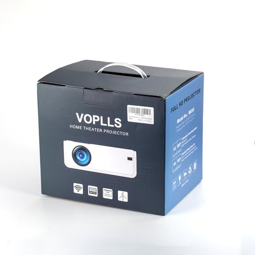 Mini Projector, VOPLLS 1080P Full HD Supported Video Projector, Portable Outdoor Home Theater Movie Projector, 50% Zoom, Compatible with HDMI, USB, AV, Smartphone/Tablet/Laptop/PC/TV Box