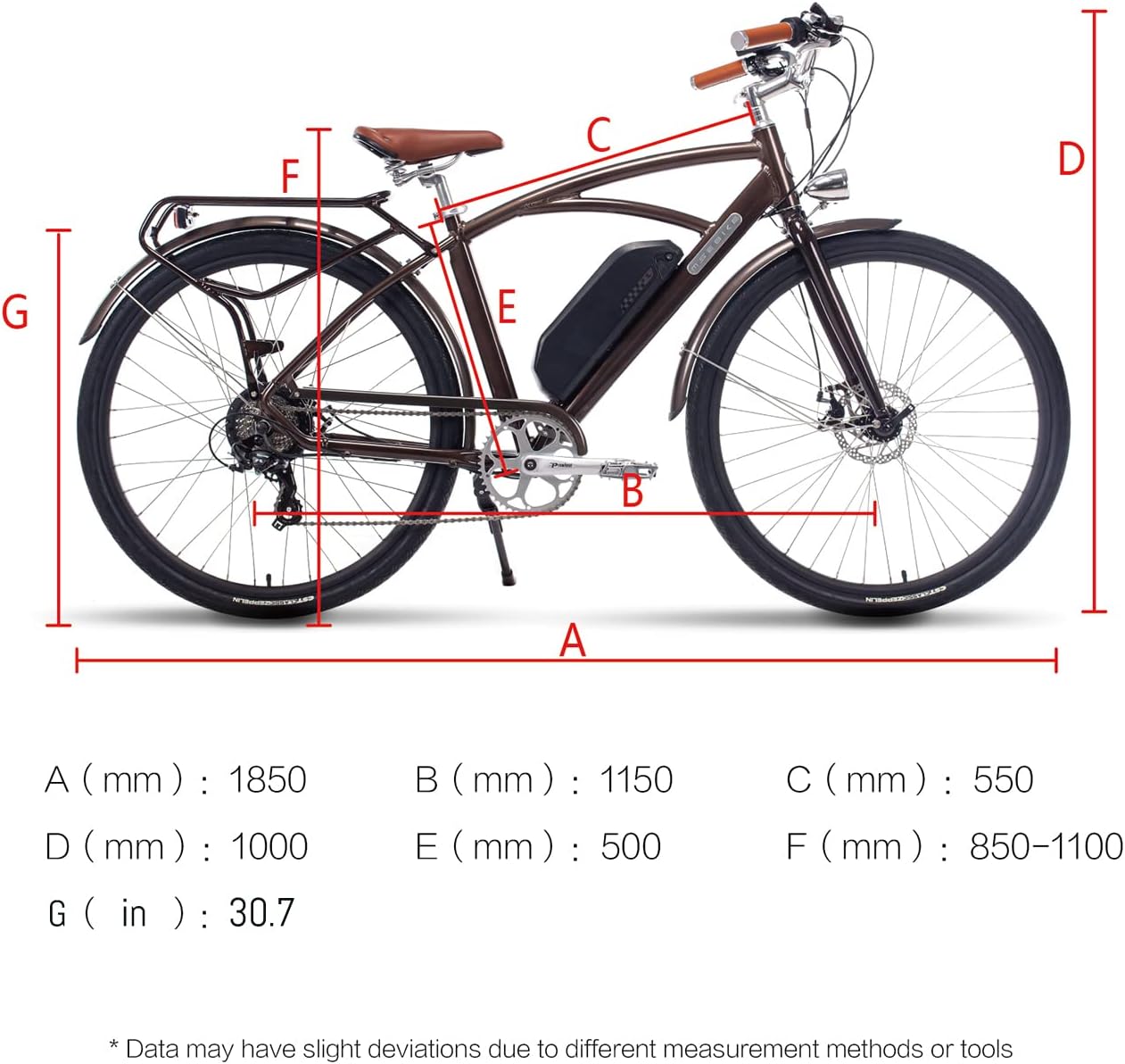 Electric Bike for Adults 500W 28", Ebike for City Cruiser Bicycle Long Range, Pedal Assist 7 Mode Electric Hybrid Bikes for Women 48V 12.8AH Large Lithium Battery with Shimano 7 Speed E-Bike