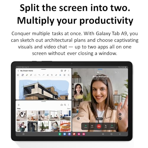 SAMSUNG Galaxy Tab A9 (64GB, 4GB, Wi-Fi Only) 8.7" Android Tablet, 5100mAh Battery, Octa-core (6nm), Dual Speakers, International Model - X110 (w/ 256GB SD)