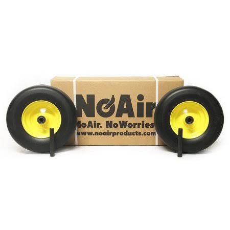 NoAir (2) Flat Free Wheel Assemblies 13x5.00-6 Fits John Deere replaces AM138762